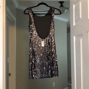 NWT New Years Sparkly Cocktail Dress- Open Back